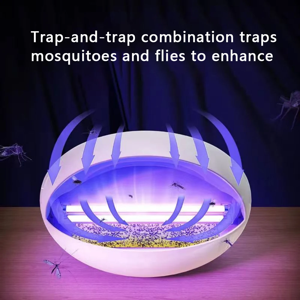 New Portable Mosquito Killer Lamp Electric Shock LED Electric Mosquito Lamp Wall Mounted Suction Fly Trap Lamp For Home