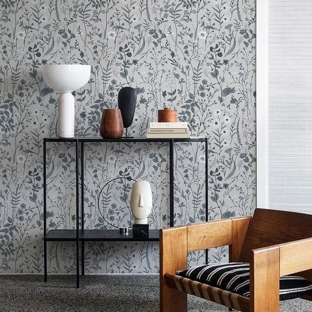 ورق حائط من كلوريد البولي فينيل الأخضر المزهر ، كلاسيكي ، عتيق ، مظلم ، أثاث ، ملصق خزانة ، مقاوم للماء ، حمام ، مطبخ ، ورق اتصال