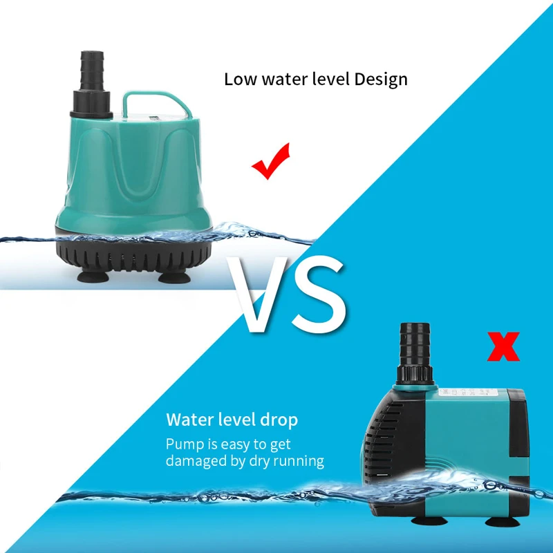 5W 8W 18W 25W 40W High Pressure 360 ° Waterproof Submersible Pump Automatic Water Pump Aquarium Fish Tank Pond Suction Pump - view 4