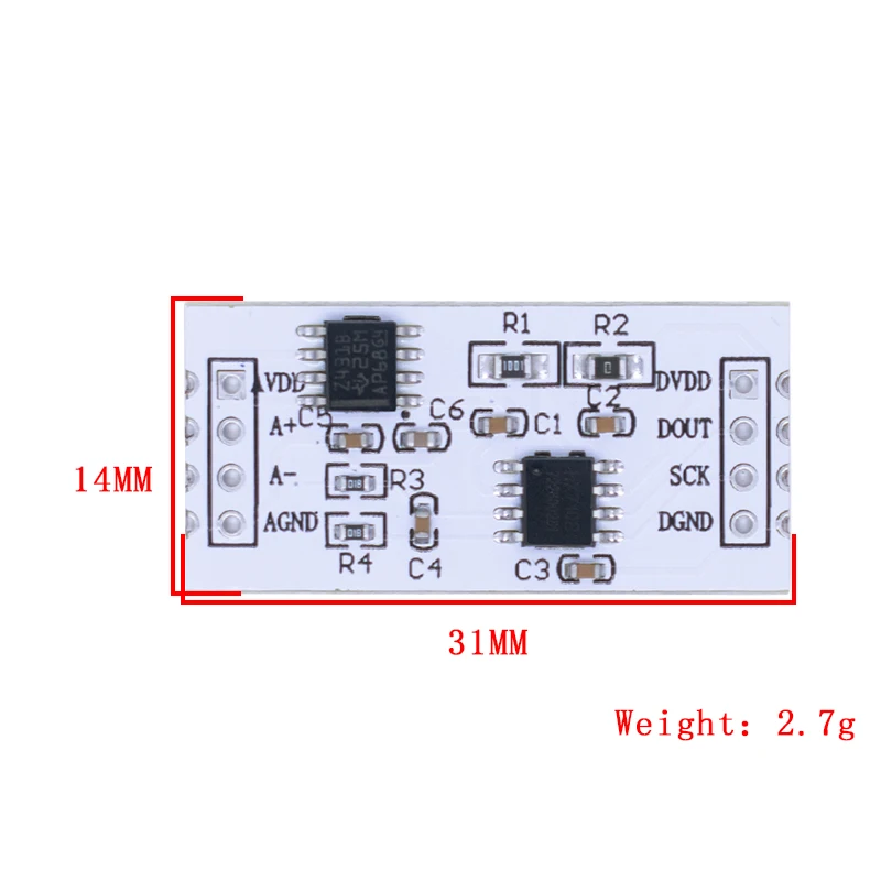 WAVGAT 24-Bit ADC Module  HX710B HX710A HX710C  for Weighing Scale Load Cell Pressure Sensor 24bit Analog to Digital Converter