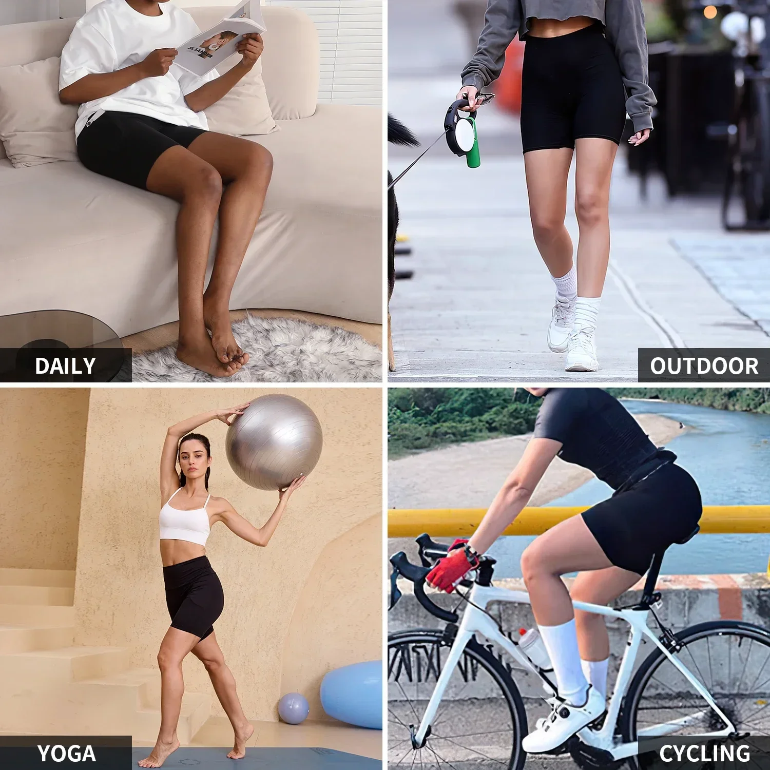 High Waisted Biker Shorts For Women With Pockets Super Soft No See Through Workout Running Yoga Athletic Push Up Gym