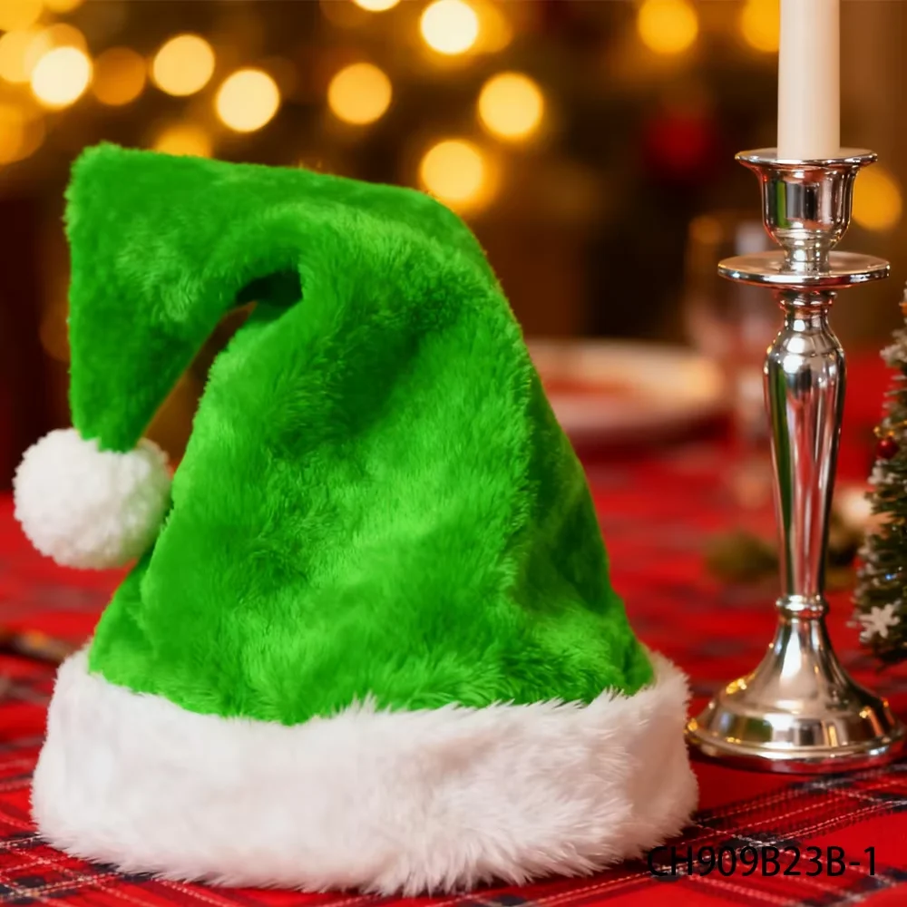 PESENAR عيد الميلاد سانتا قبعة لينة أفخم سانتا مهرجان نويل قبعة السنة الجديدة الأسرة ديكور المنزل