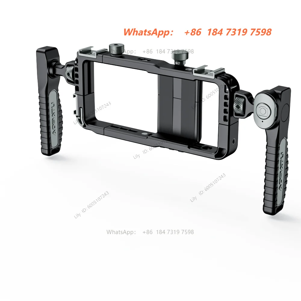 Smartphone Universal Video Phone Cage with Handles 52mm Filter Adapter Rig with Black Mistfor iPhone 17 16 Pro Max **S26
