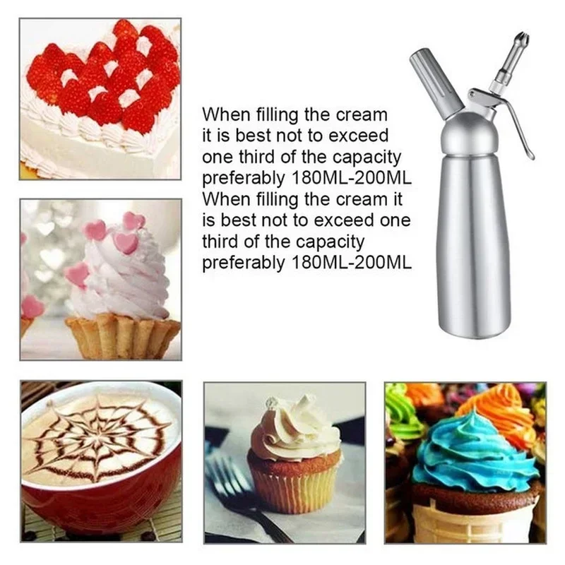 17oz 34oz Whipped Cream Dispenser 500 1000ml Cake Piping Gun Siphon Squeeze Bottle Dessert Tool Cream Whippers