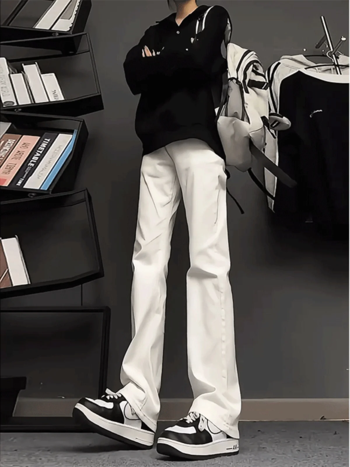 

Мужские джинсы Cleanfit с подкладкой, прямые, с высокой талией, зауженные, в американском стиле High Street, для зимы, молодежный стиль