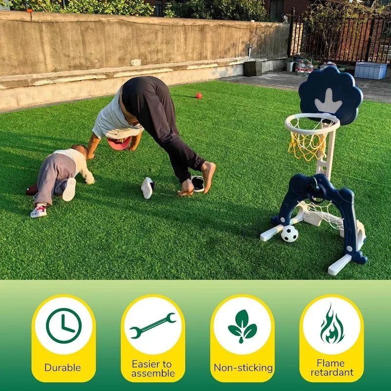 Artificial Turf Grass Tile para Pátio Interior e Exterior, bloqueio e auto-drenagem Mat