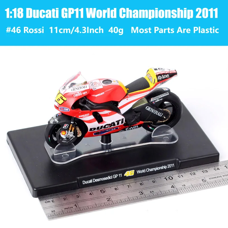 1/18 Scale Ducati Desmosedici GP11 World Championship 2011 GP Racing Motorcycle Moto Diecasts & Toy Vehicles Model Bike Replica