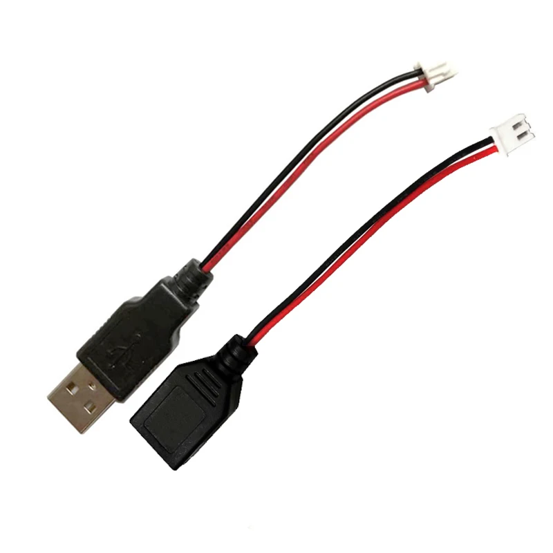 USB Male Female USB Plug Socket Connector With XH2.54/PH2.0-2P Terminal line Cable 2 core Power USB Socket Type-A DIY Kits