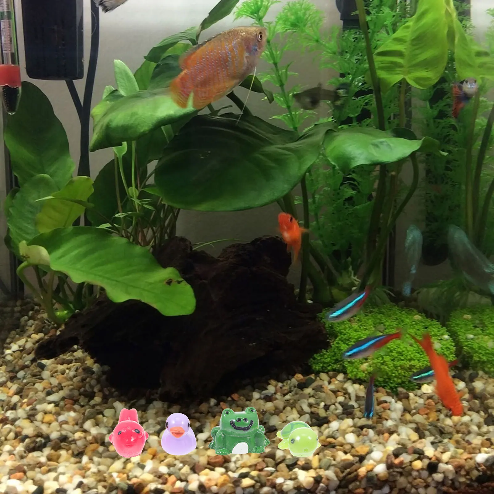 40 Pcs Resin Crafts Realistic Simulation Fish Tank Aquarium Decor Ocean naments Garden Accessories Pet Supplies Mini Decorations