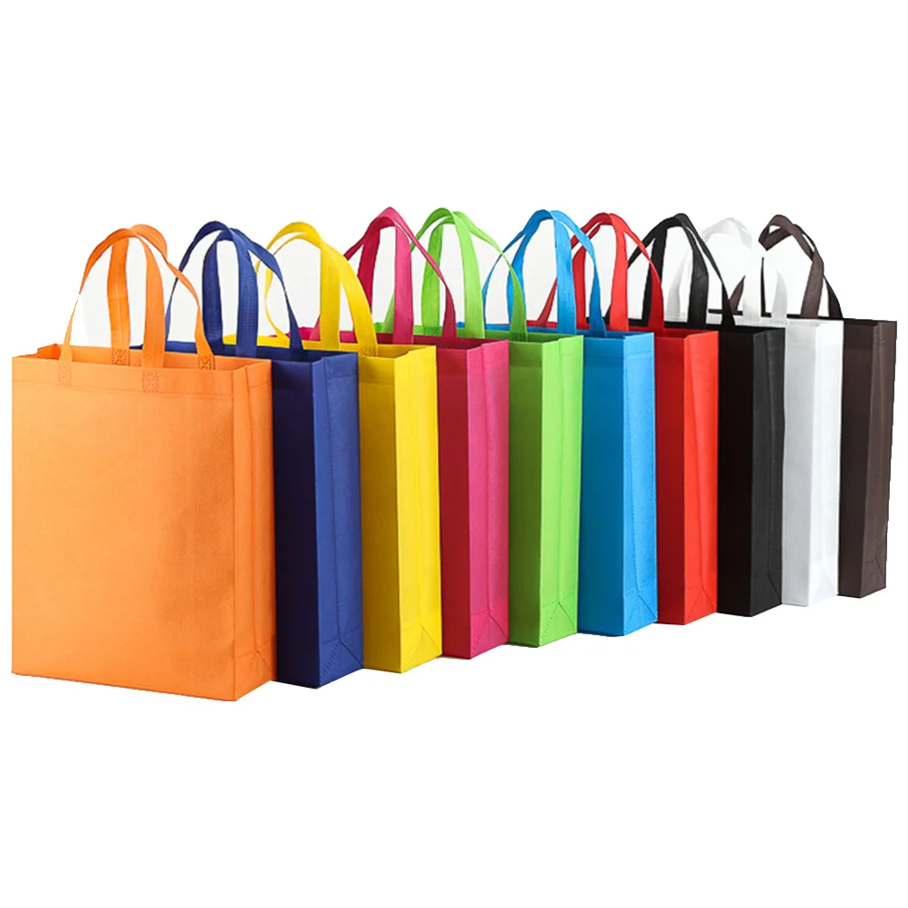 

30Pcs Eco-Friendly Shopping Bags Reusable Non-Woven Tote Bags for Grocery Event Storage Foldable Carrying Shopping Bag