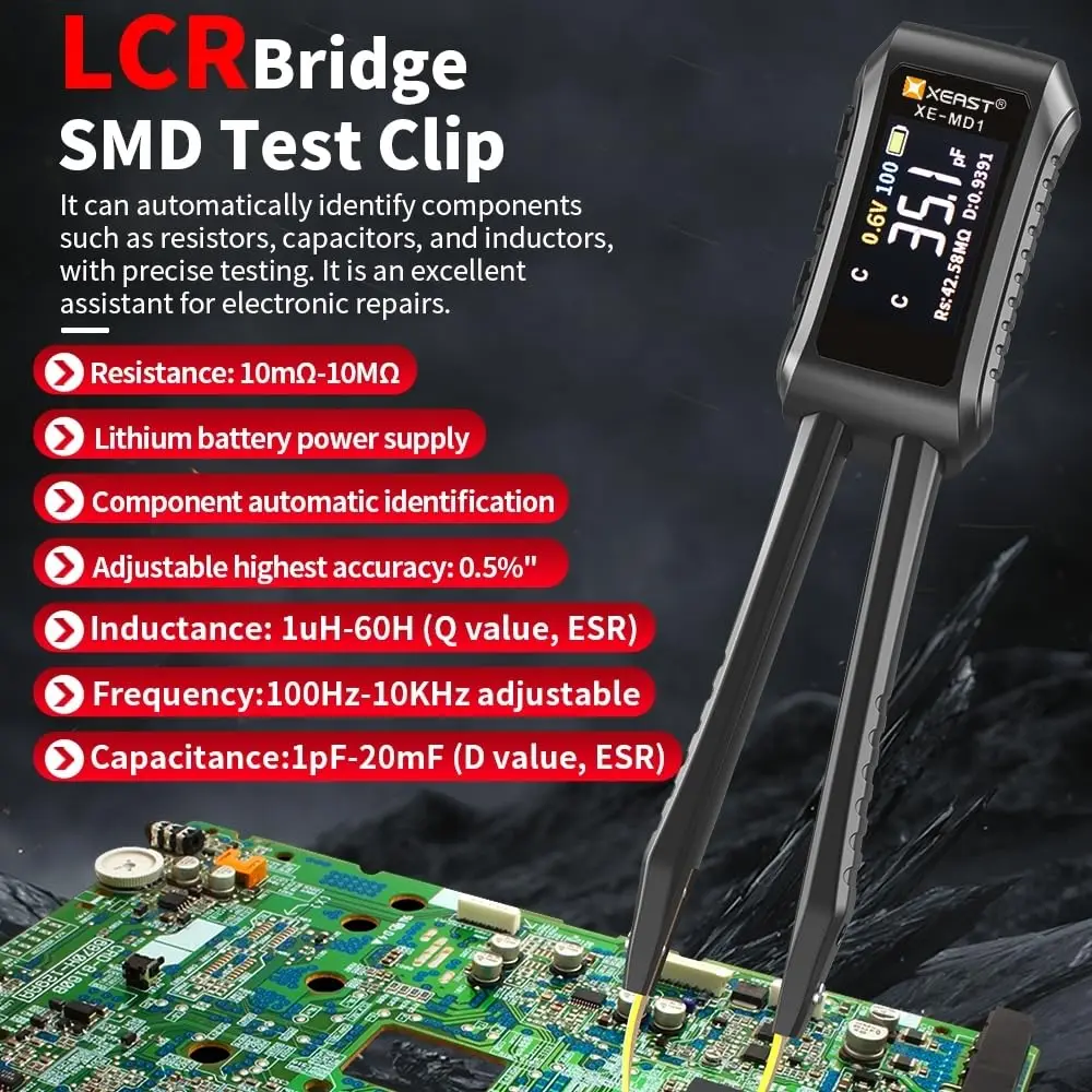 XE-MD1 السيارات المتعدد جديد وصول مصلحة الارصاد الجوية اختبار كليب تستر للمقاومة استمرارية ديود اختبار LCR جسر OEM للتخصيص