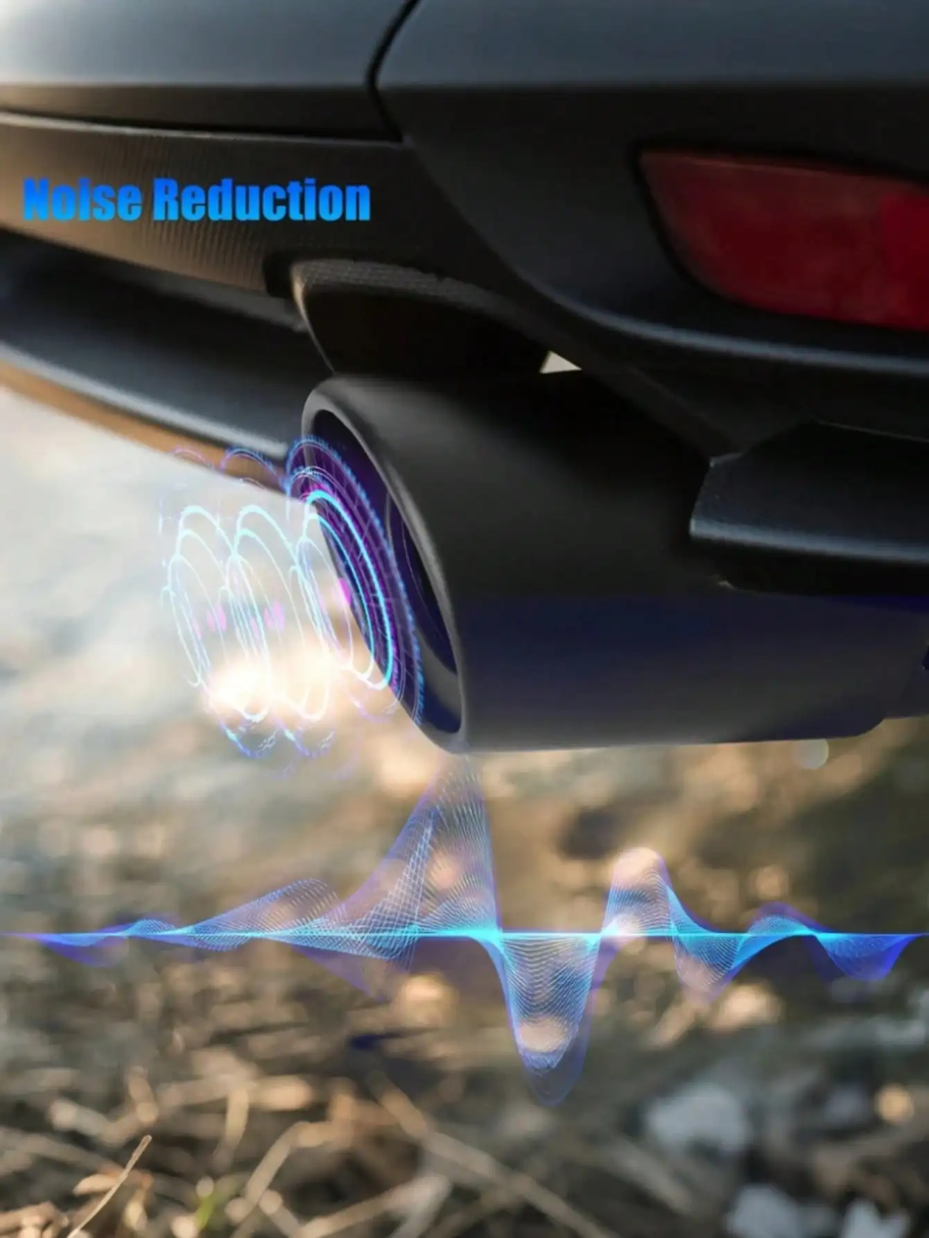 1Pc stainless steel exhaust pipe, which enhances exhaust tone and improves vehicle appearance, suitable for cars, SUVs, etc.
