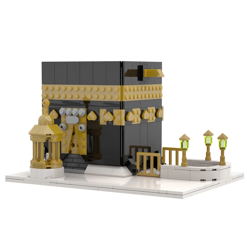 MOC Kaaba Modello Building Blocks Casa sacra islamica Design architettonico Giocattolo in mattoni Regalo per adulti