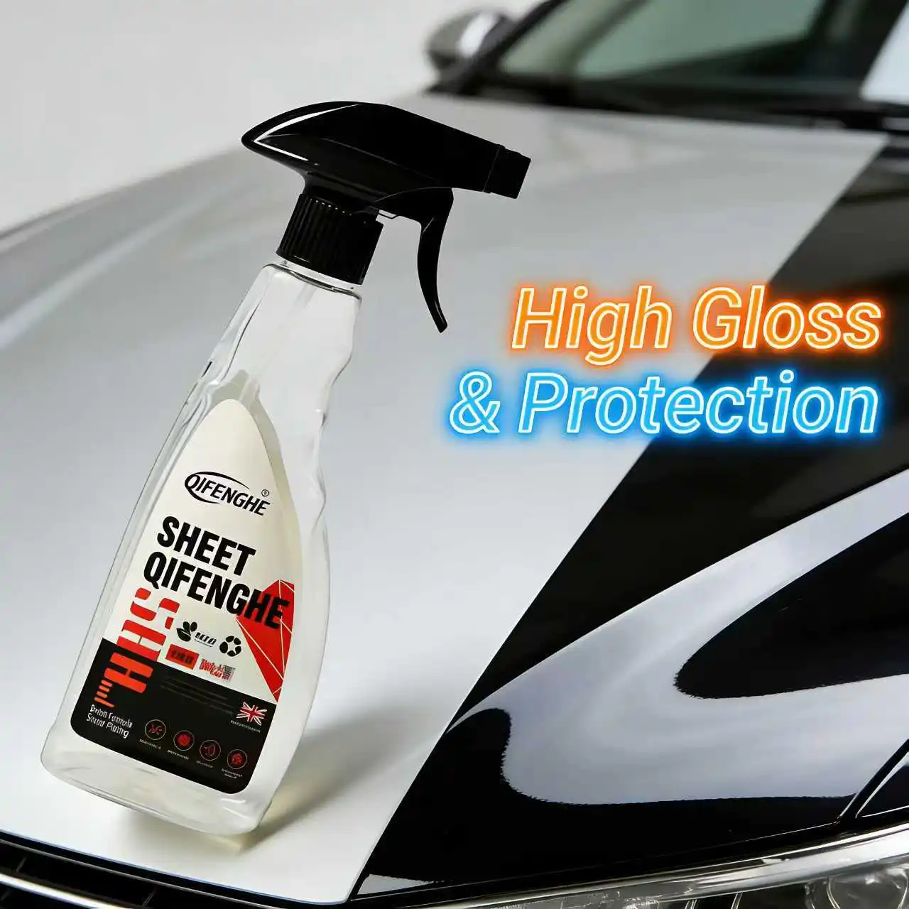 

Керамическое покрытие QIFENGHE – Британская формула, высокоглянцевый защитный слой для автомобильной краски, гидрофобное и устойчивое к царапинам покрытие