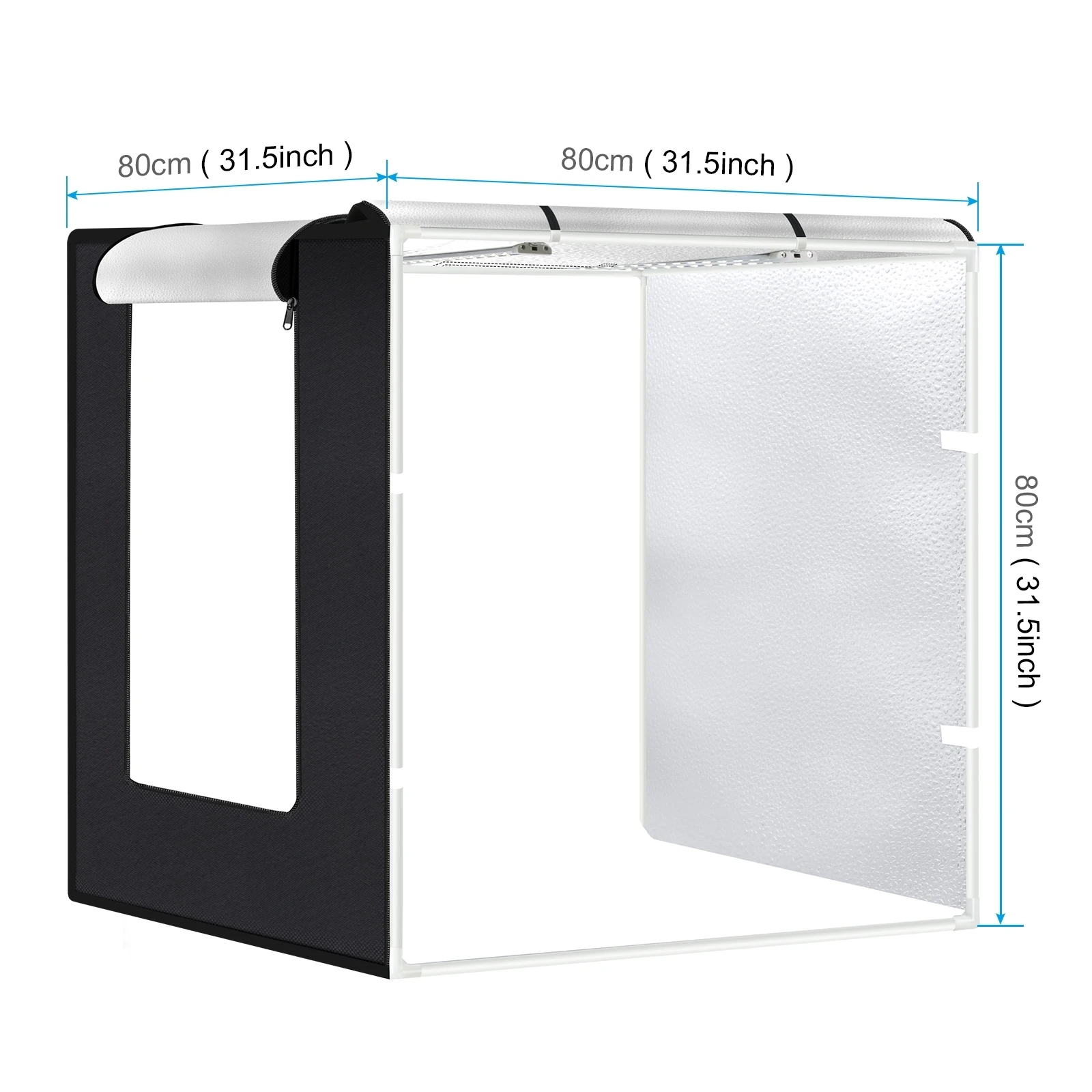 PULUZ PU5080 80*80*80cm Large Folding LED Light Tent Desktop Photo Studio Light Box 80W Softbox 156pcs LED Beads 5500K Dimmable