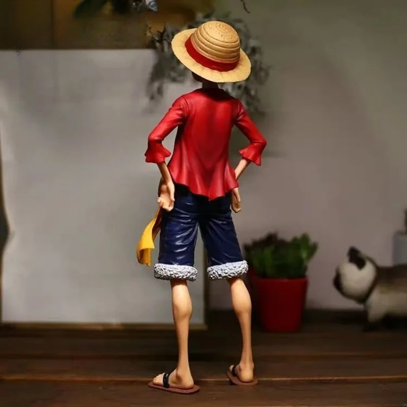 Anime Figuur Een Stuk Luffy Actie Beeldje Zelfverzekerde Smiley Luffy Drie Vorm Gezicht Veranderende Pop PVC Model Collectie Speelgoed Cadeau