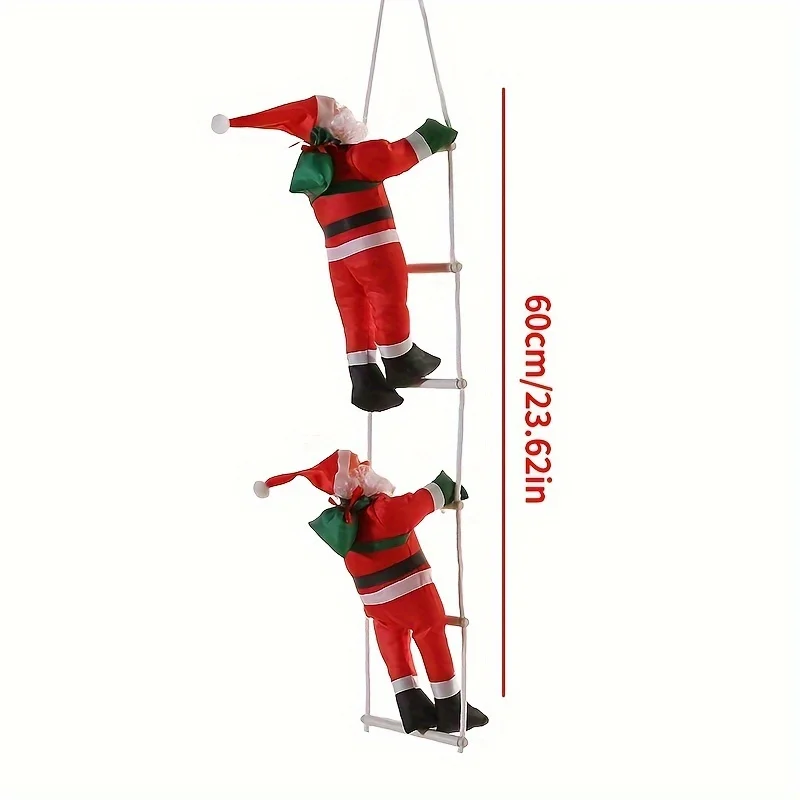 Festive Christmas Santa Claus Climbing Ladder Doll - Indoor Door Wall Tree Pendant - New Year Gift  christmas decoration