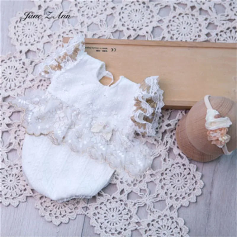 Children Photography Costume Lovely Lace Cake dress Newborn Full Moon 100 Days Baby Photos twins girls Studio Photography