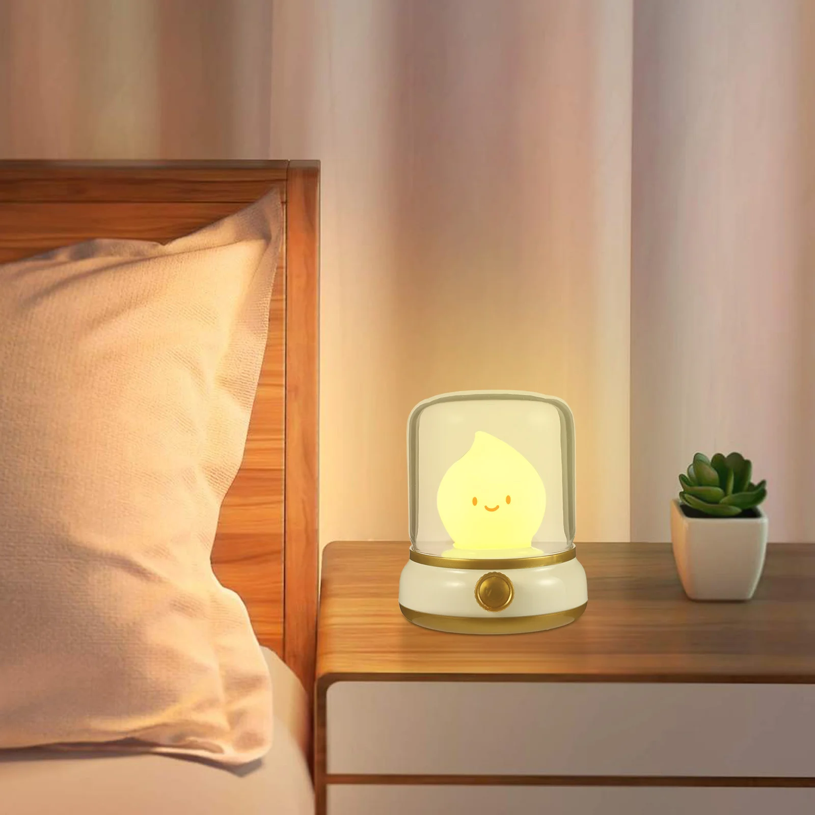 

Portable Rechargeable Cute Ghost Night Light Dimmable Table Lamp Toddler Baby Nursery Night Light Halloween Bedroom Lamp