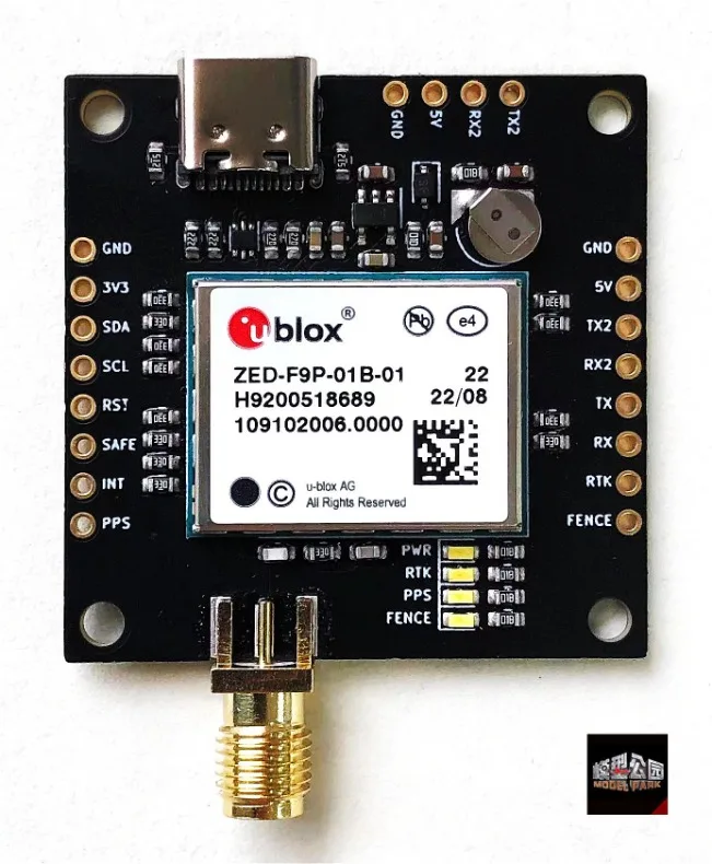 Beidou GPS Development Board, Posicionamento Diferencial, personalizado Ublox ZED-F9P Precisão, UAVs de nível centímetro RTK