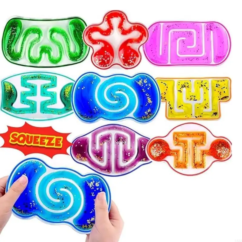 لعبة الضغط الحسي السائل للإجهاد البالغ تقلل من تركيز الأطفال L8RB