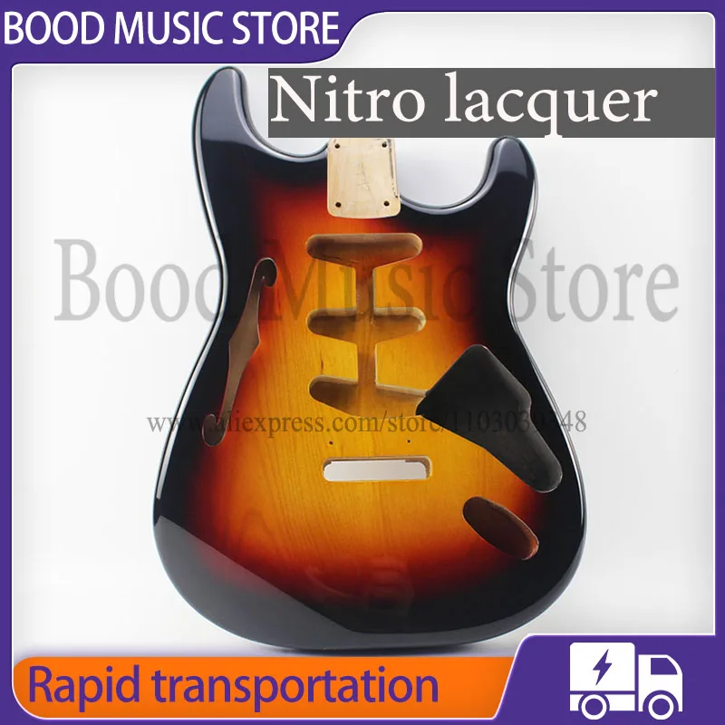 High-quality Nitro Lacquer Fend Straocaste Thinline  Semi-hollow  F hole Alder Wood Electric Guitar Body DIY Guitar