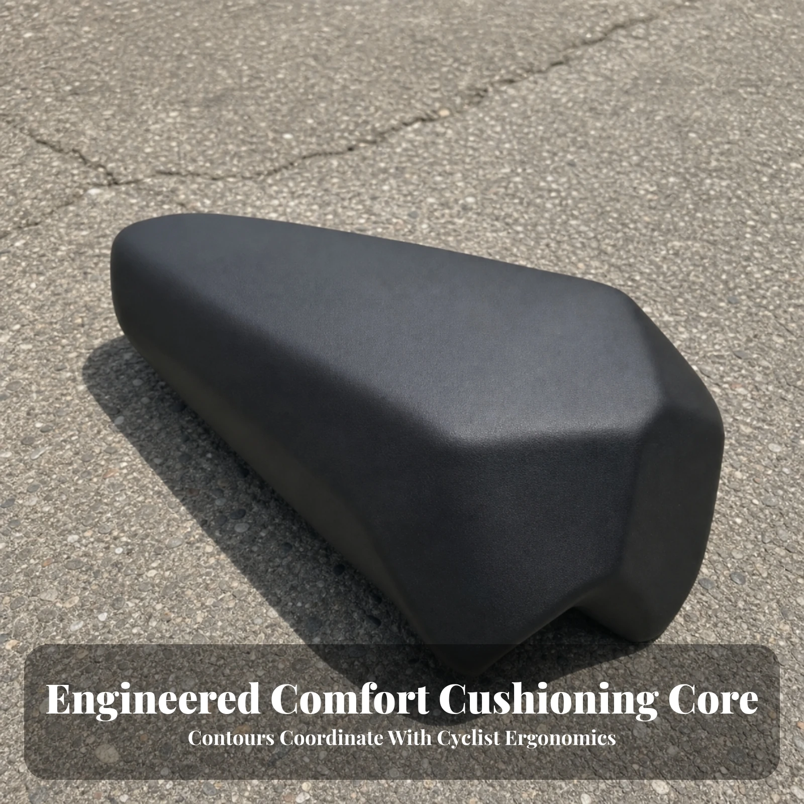 Motorcycle Rear Seat Cushion Sleek Rear Passenger Seat Washable Waterproof for Passengers, Street Riding