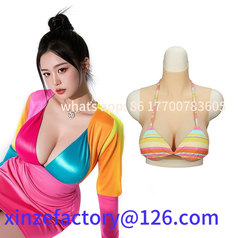 

Customizable factory straight hair, silicone breast implants men's fake breasts