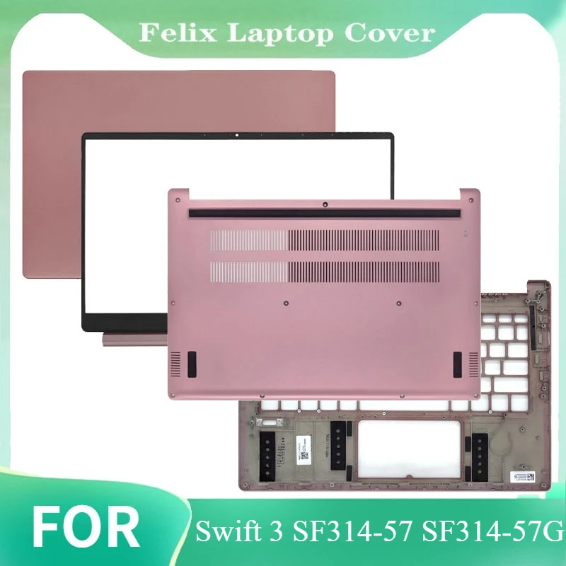 For Swift 3 SF314-57 SF314-57G New LCD Back Cover Front Bezel Palrmest Upper Top Lower Bottom Case Pink