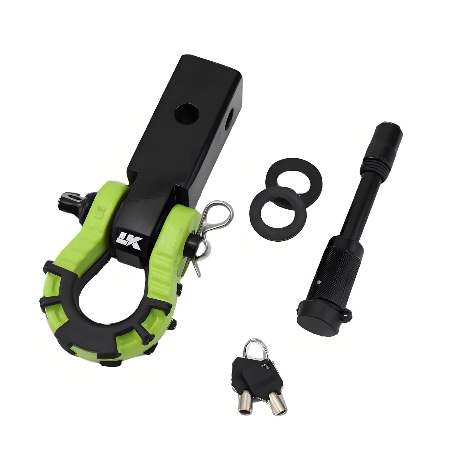 1Set 8T D Ring Shackle with Trailer Hitch Lock Pin Heavy Duty Receiver for Vehicle Recovery Offroad,Trucks, Jeeps