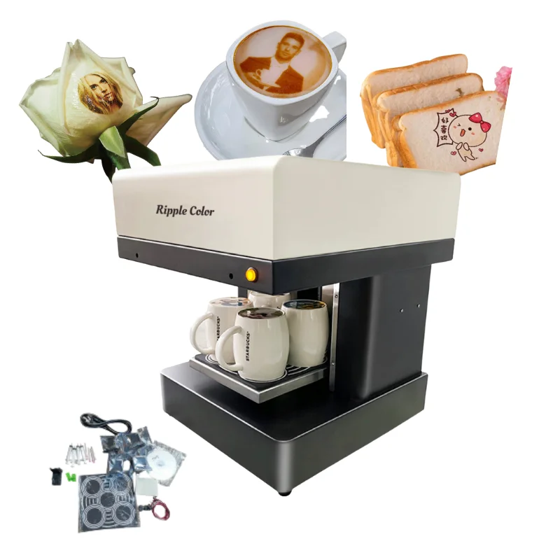 

Mini Coffee Latte Art Cake Printer Edible Food Beer Printing Machine Chocolate Cake Food Digital Printer