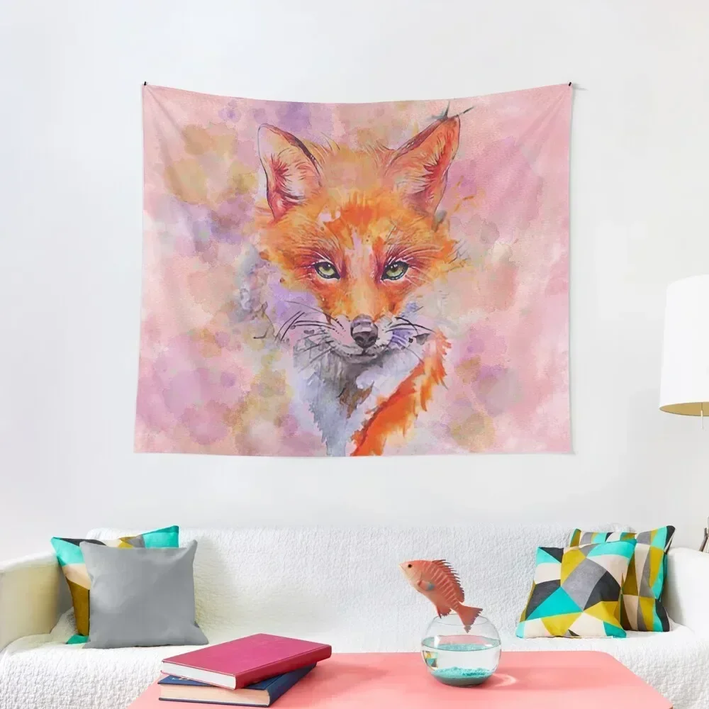 

Watercolor colorful Fox Tapestry Wall Hanging Wall Bedroom Decor Wall Tapestries Bedroom Decoration Tapestry