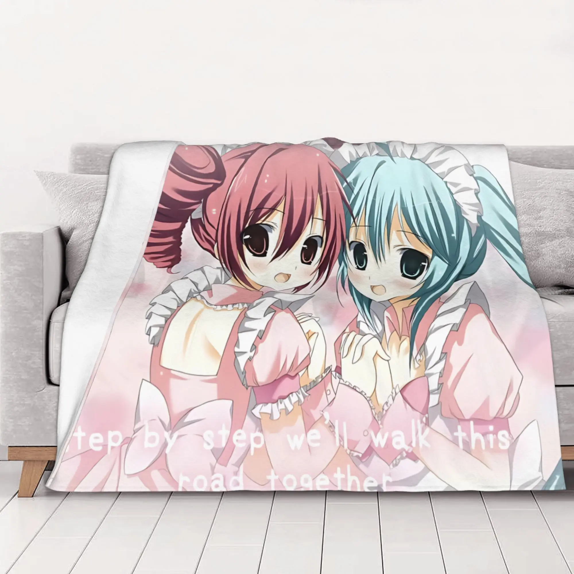 1PC Hatsune Miku  home room decorations Winter Blankets for Adults Bedding Home Interior Sofa Knee
