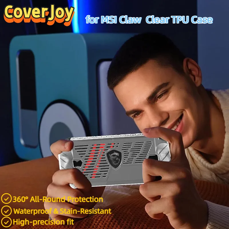 

CoverJoy для MSI Claw, прозрачный чехол из ТПУ, противоударный защитный чехол от царапин, эргономичная ручка, аксессуары для портативной консоли