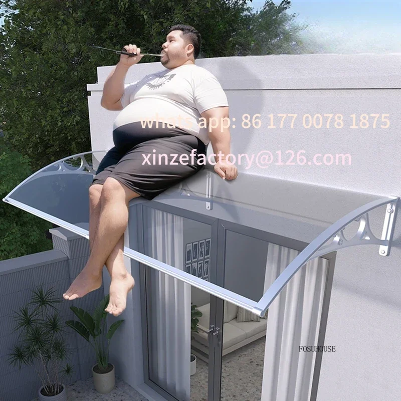 

Customizable New Aluminum Alloy Awning for Courtyard Modern Transparent Silent Awnings Simple Household Outdoor Waterproof