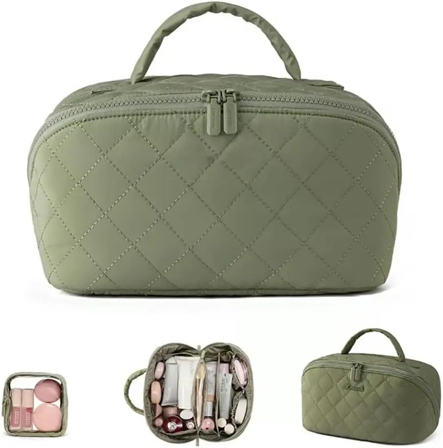 Women's Stylish Pink Cosmetic Storage Bags for Travel Cheap Portable Large Makeup Pouches Accessories Toiletry Bags Collection