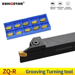 ZQ1616R-2 ZQ2020R-2 ZQ2525R-2 Grooving CNC Lathe Machining Cutting Toolholder Metal Grooving Blades Parting Cutter Boring Tool