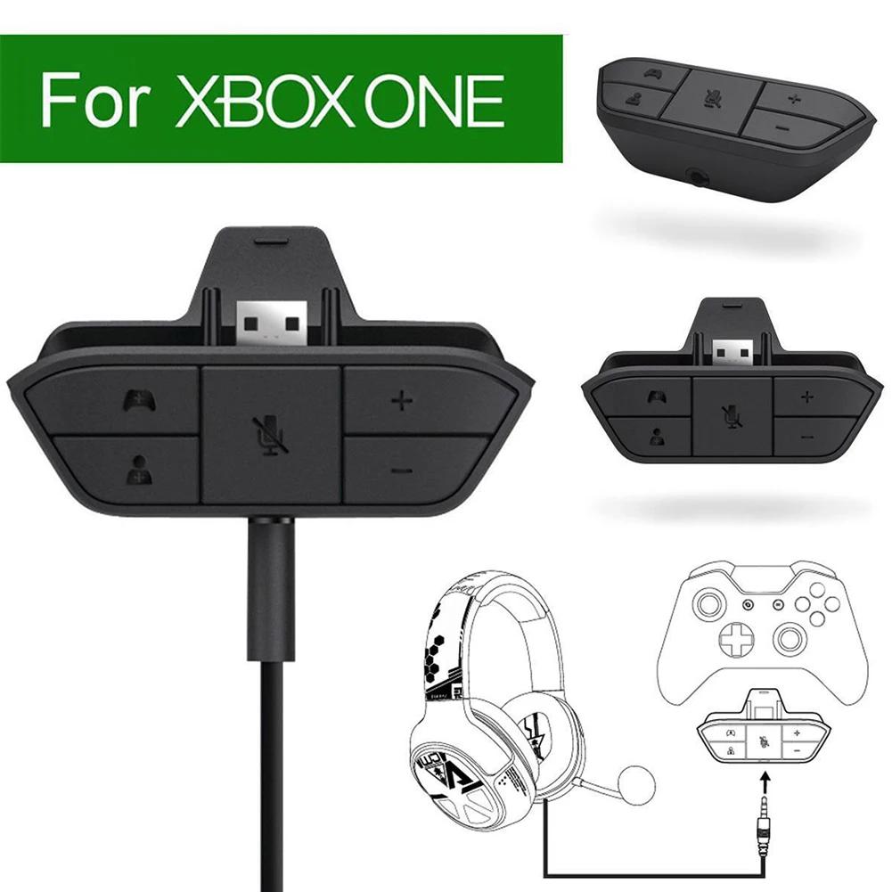 1-3PCS Controller Headset Adapter for Xbox One Game Controller Adjust Audio Balance Audio Mic Headphone Converter 3.5mm Jack