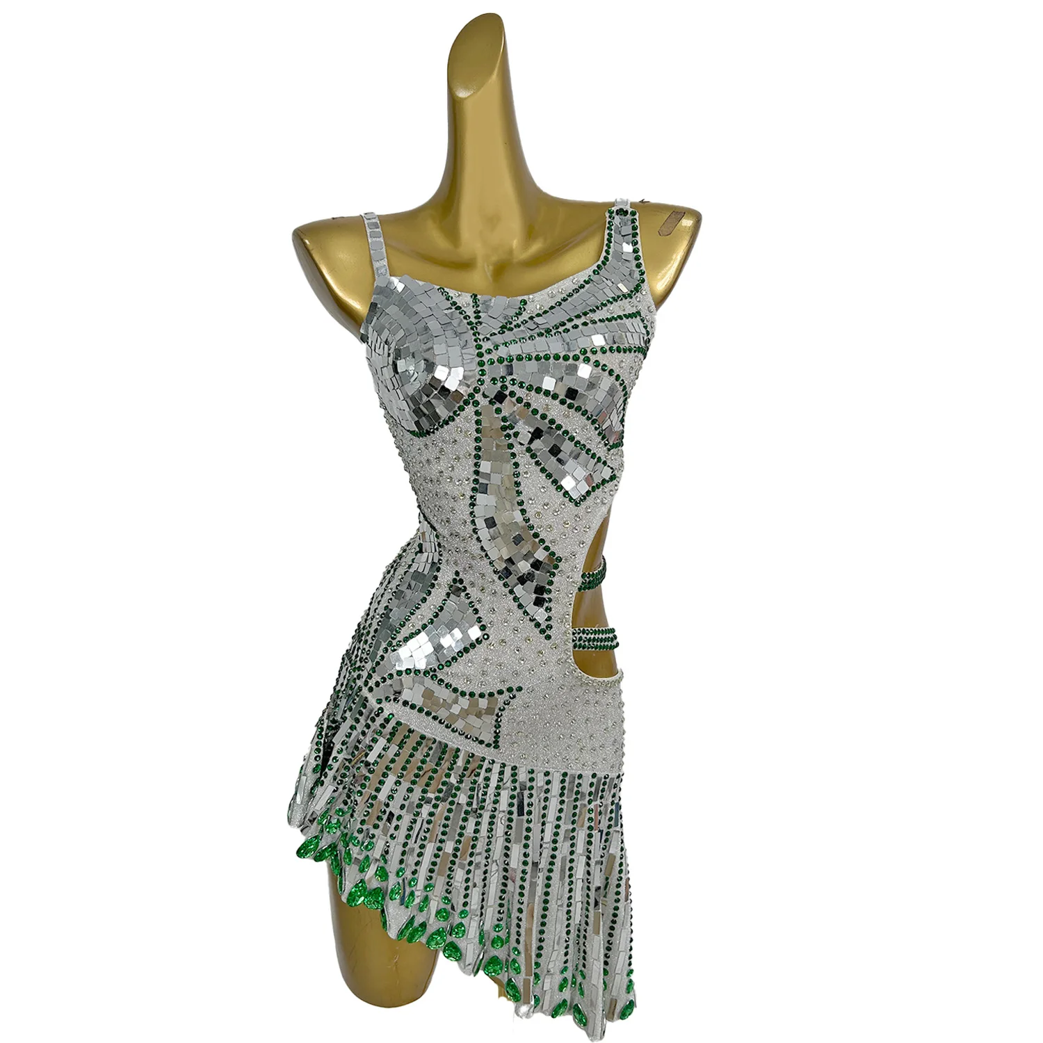 

Мини-платье с блестками и кисточками для вечеринки в ночном клубе, женский праздничный наряд, ажурное танцевальное платье для выступлений на сцене болельщиков