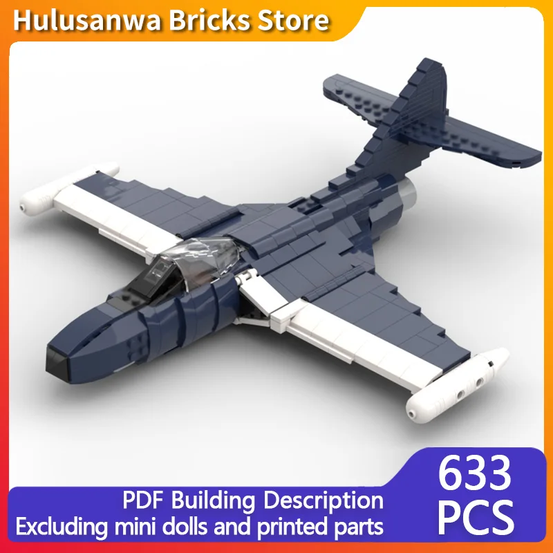 

F9F Пантера Современные военные истребители Модель MOC Строительные кирпичи Военное оборудование Модульные технологии Подарки Праздничные детские игрушки