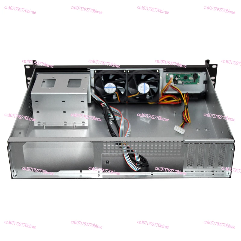 2U Industrial Control Chassis 350 Short Rack Type Aluminum Panel Temperature  Display Matx Main Board Industrial Computer Server