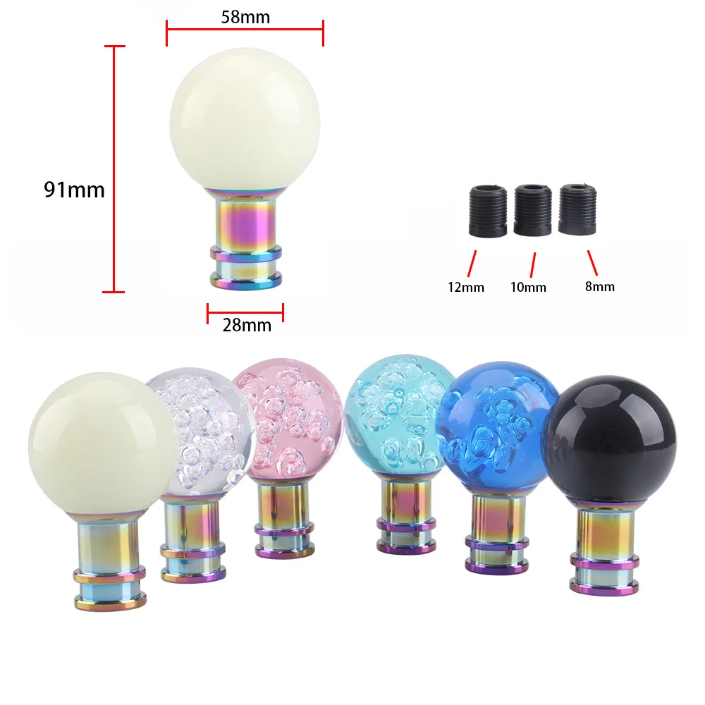 

Car Acrylic Shift Knob Manual Gear Shifter Head Shift Knob Stick Crystal Transparent Bubble Luminous Clear Gear Shift Knob