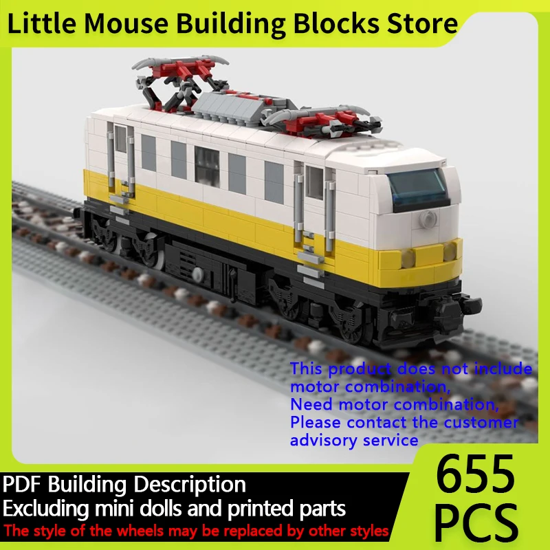 

City Car Model MOC Building Bricks German Airport Express Locomotive Modular Technology Gifts Holiday Assemble Children Toy Suit