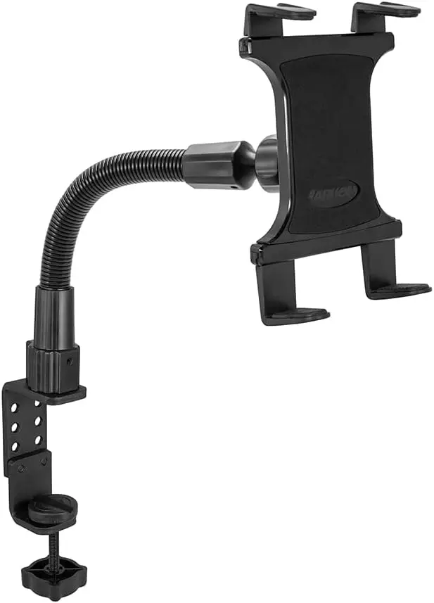 

Heavy Duty Tablet Holder with Clamp Mount and 12-Inch Flexible Arm | Versatile Stand for iPad, Galaxy, Note