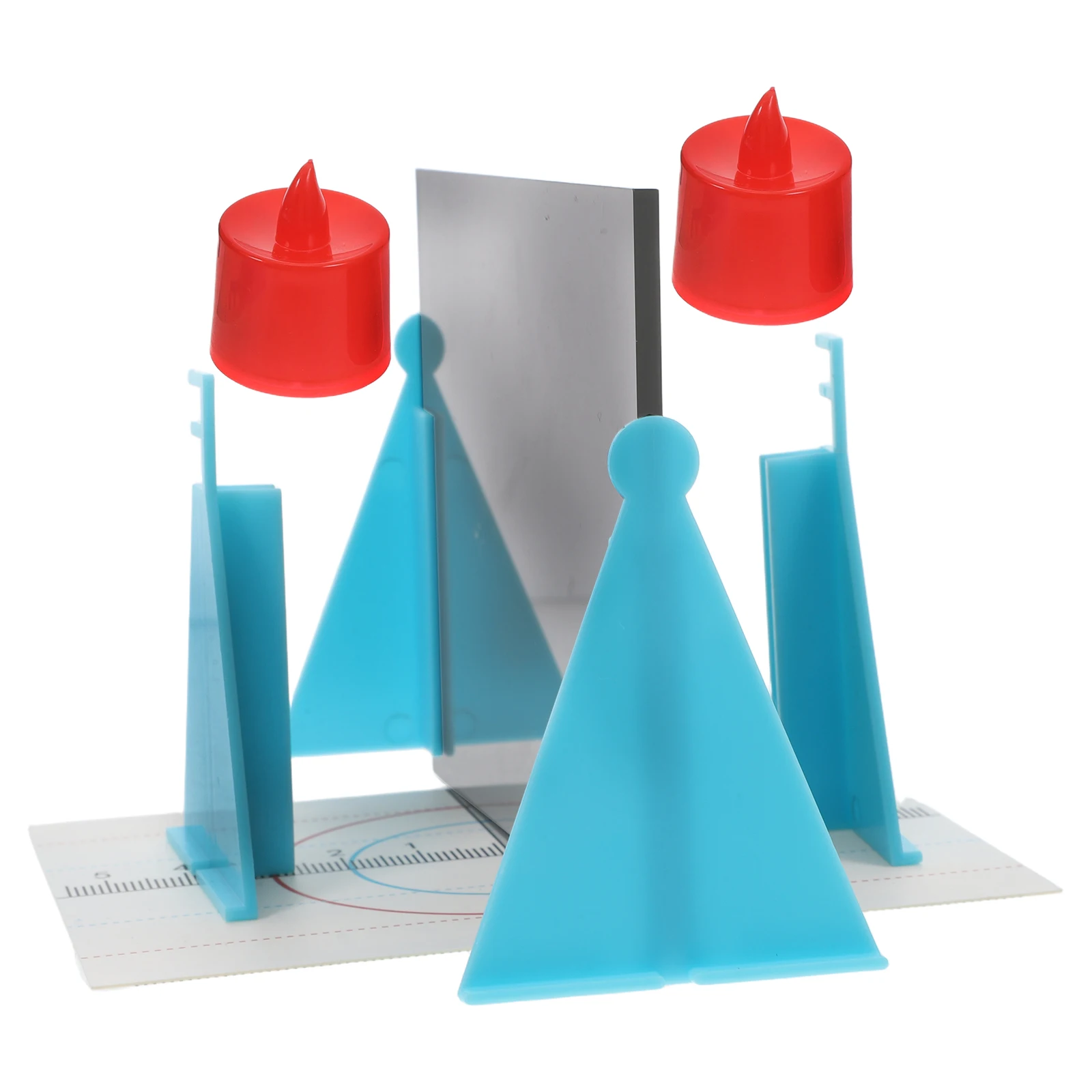 Plane Mirror Experimenter Physics Tools Optics Learning Set White Plastic Reflection Kit Teaching Aid Classroom Equipment