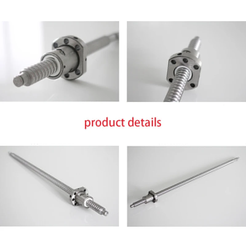 RM1605 Ballscrew C7 End Machined Length 250~1550mm+Nut Housing BK/BF12 End support+Coupler For CNC Router SFU1605 Ballscrew Kit