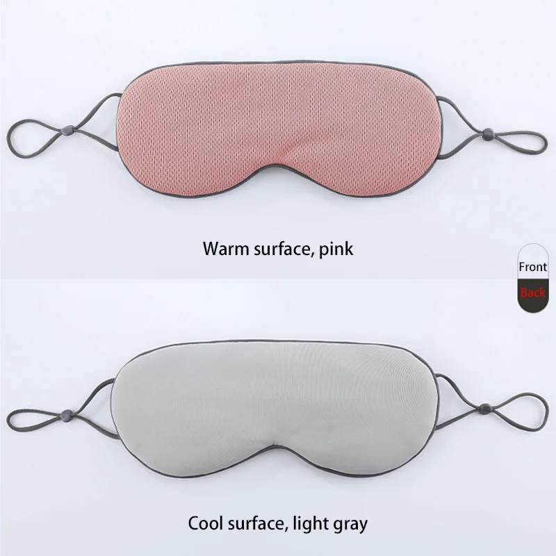 Sleeping Eye Mask Korean Style Ice Silk Warm And Cool Dual Use Adjustable Travel Light Blocking Breathable Eye Mask view 6