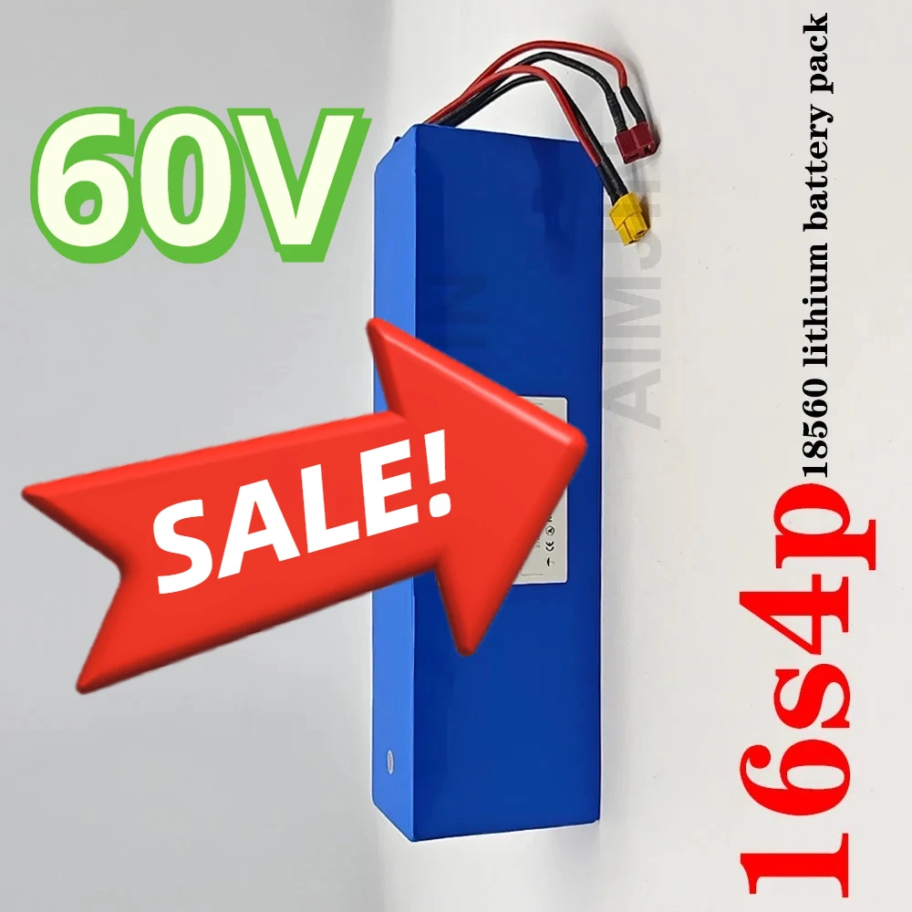 

60V battery 15000mAH 16s4p 18650 Lithium Battery Pack with BMS for Motorcycle, Scooter, Bicycle 2000W Motor
