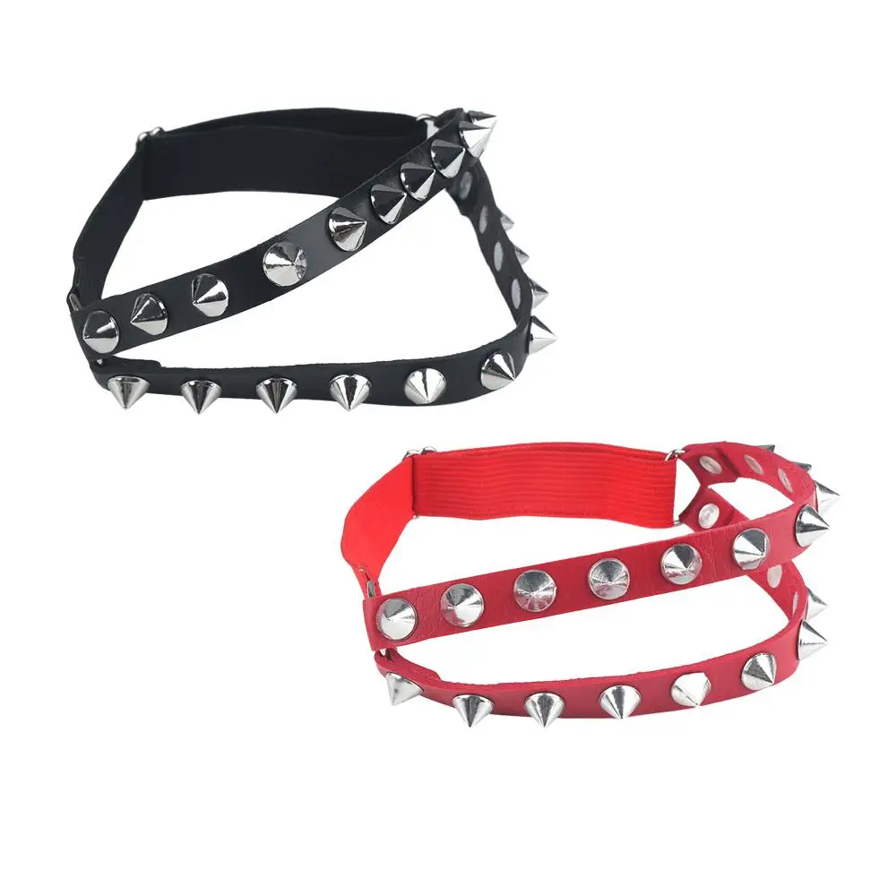 Jarretières gothiques SFP pour femmes, ceinture mignonne, vêtements en cuir Ropa, jarretières punk sexy