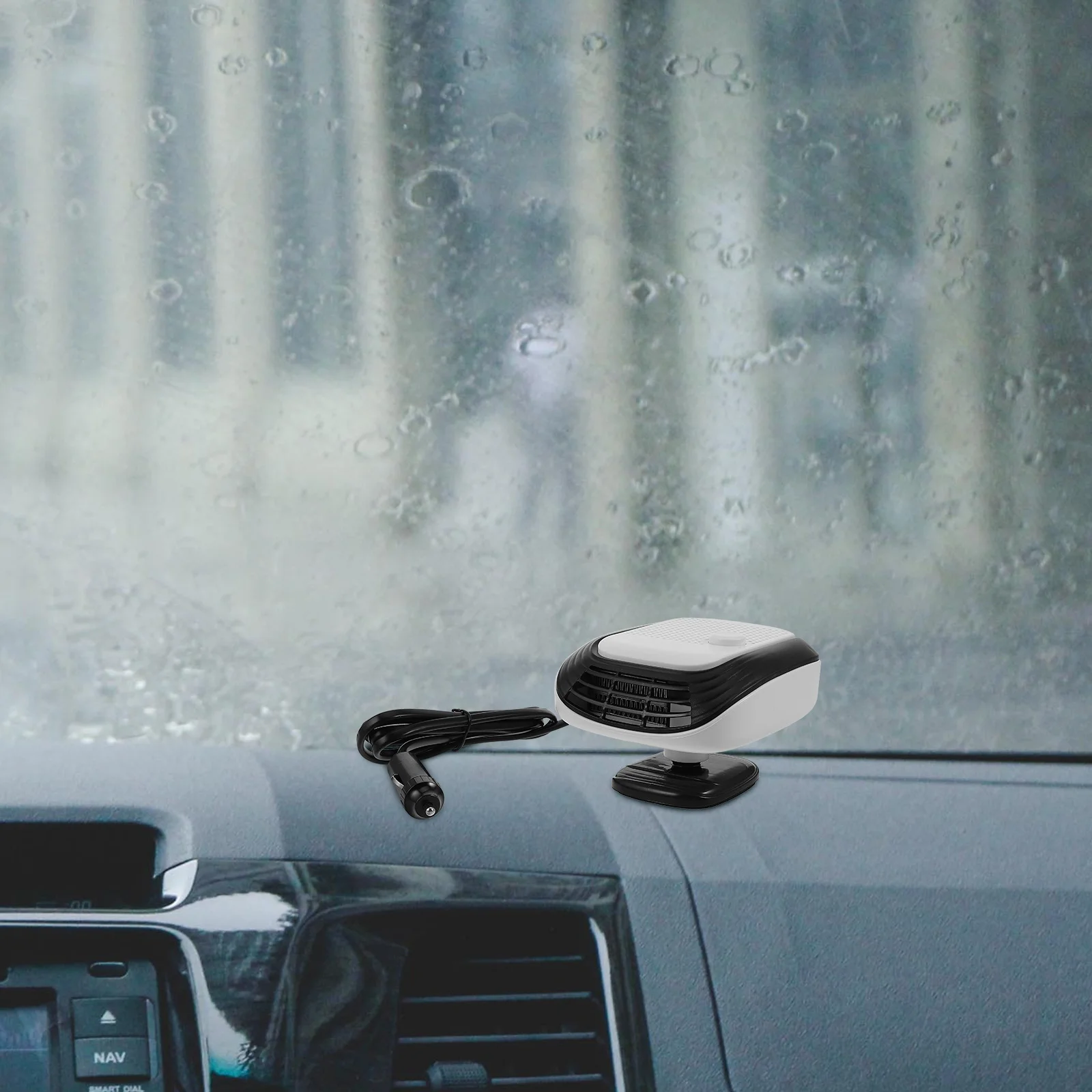 

Portable Car Heater 12V Fast Heating Defrost Defogger Multi Function Windshield Defroster for Winter 360 Degree Rotary